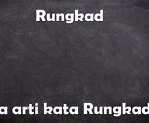 Arti Kata Rungkad Sunda